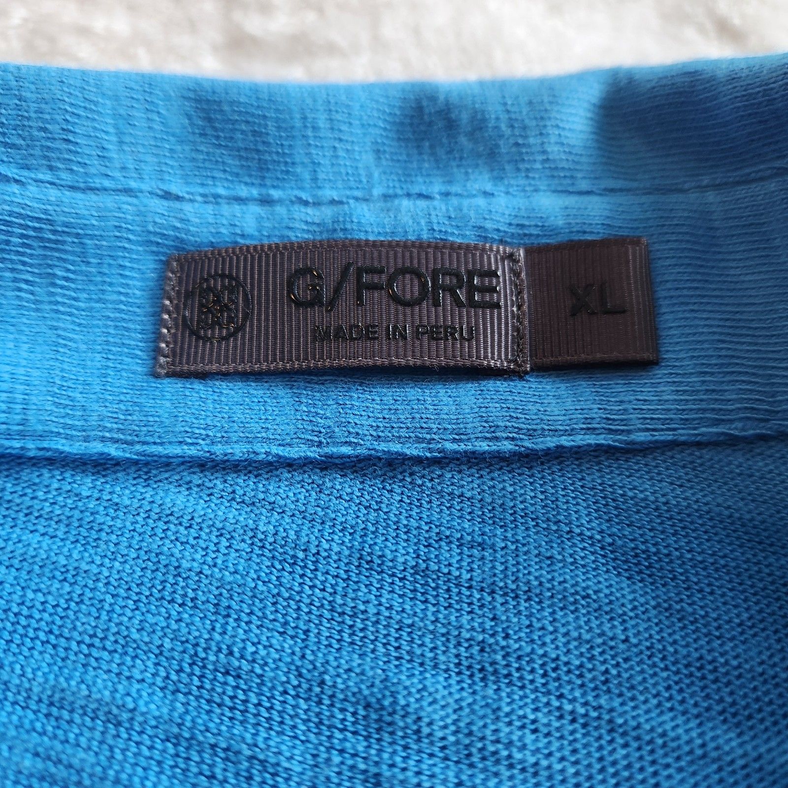 G/Fore Men’s Clubhouse Slub Cotton Golf Polo Shirt - Cerul Blue - Size Xl - Euc — image 3 of 8